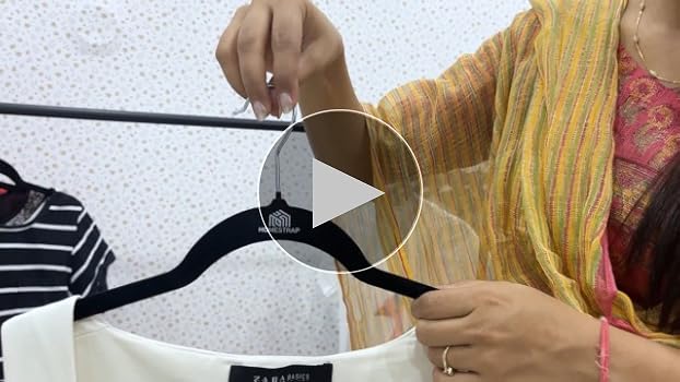 Homestrap Velvet Anti-Slip Hanger (Pack of 6)| Heavy Duty Velvet